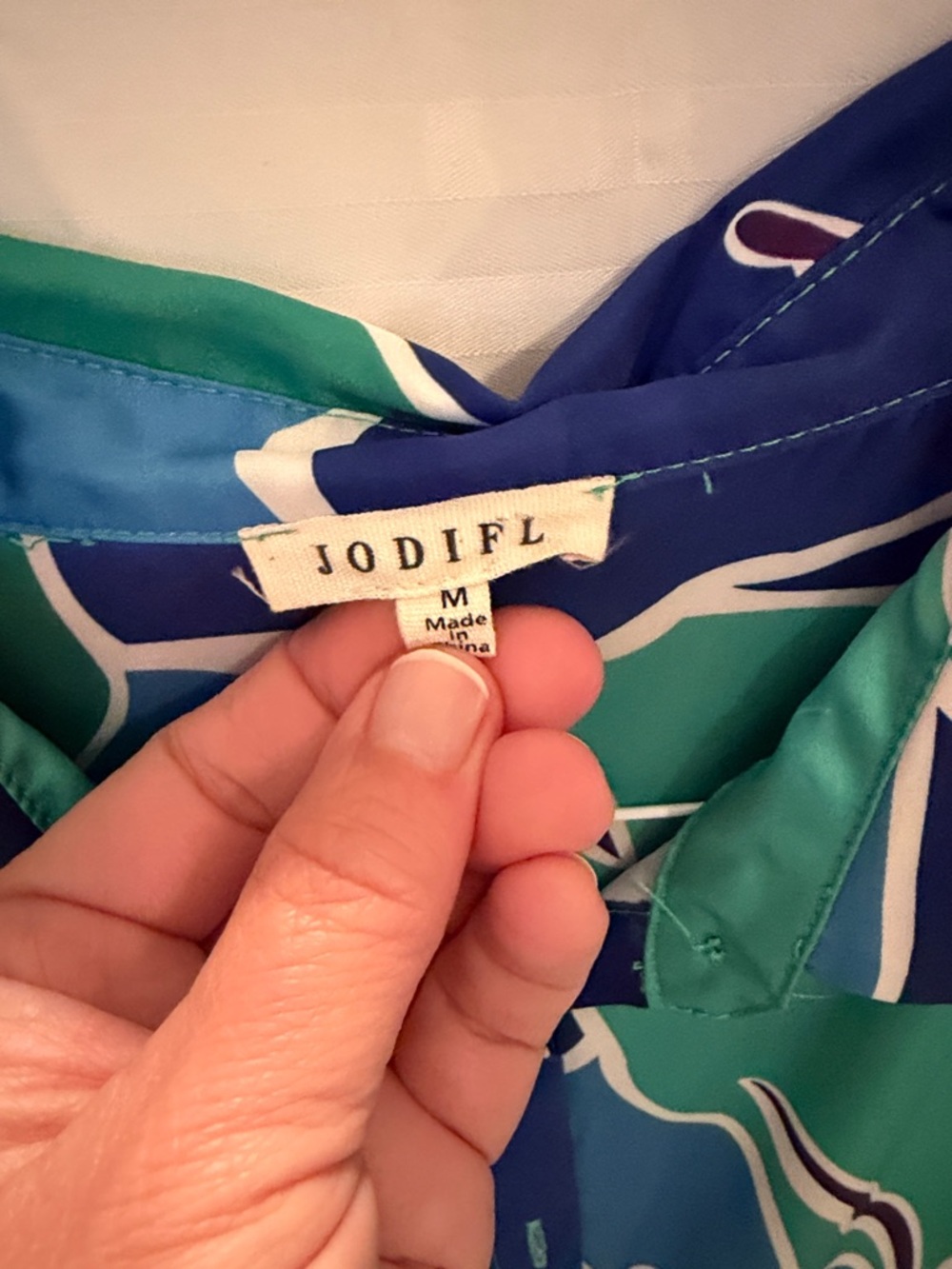 JODIFL Blue & Teal Floral Button-Down Top - Picture 2 of 8